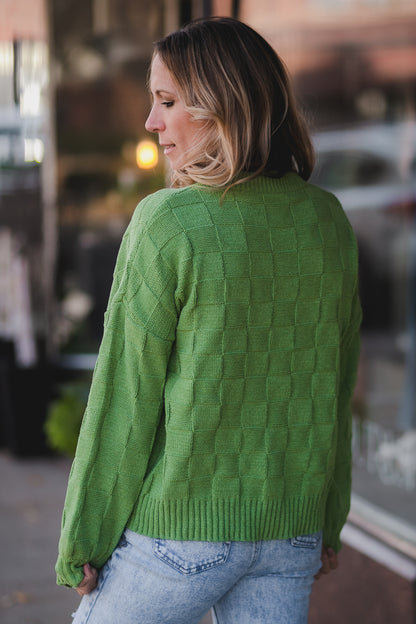 Hawthorn Checkered Sweater - Green