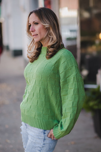 Hawthorn Checkered Sweater - Green